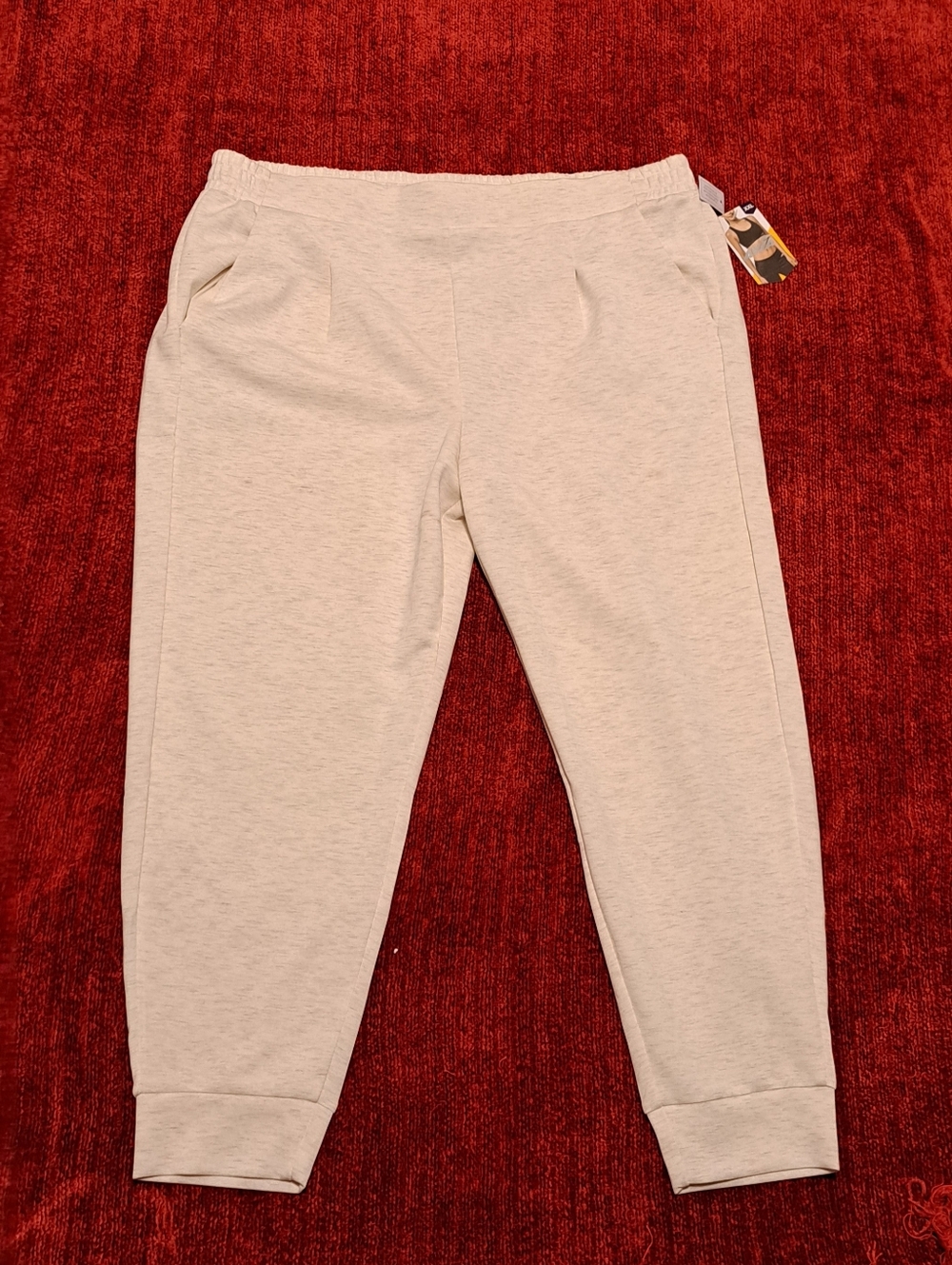 Women Cream Jogger Pants